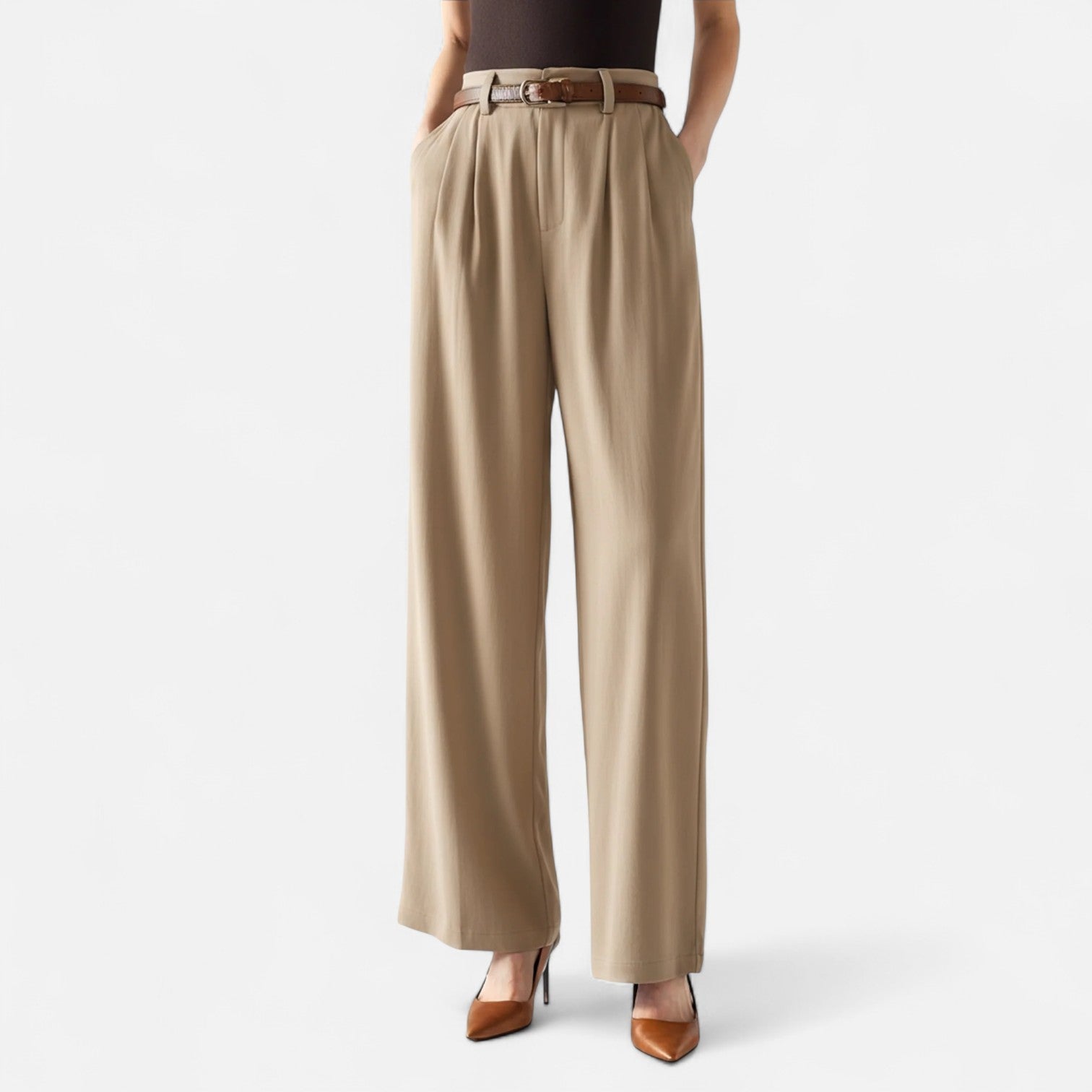 RAVERNO | Women’s Wide Capri Pants – Effortless Tailored Ease