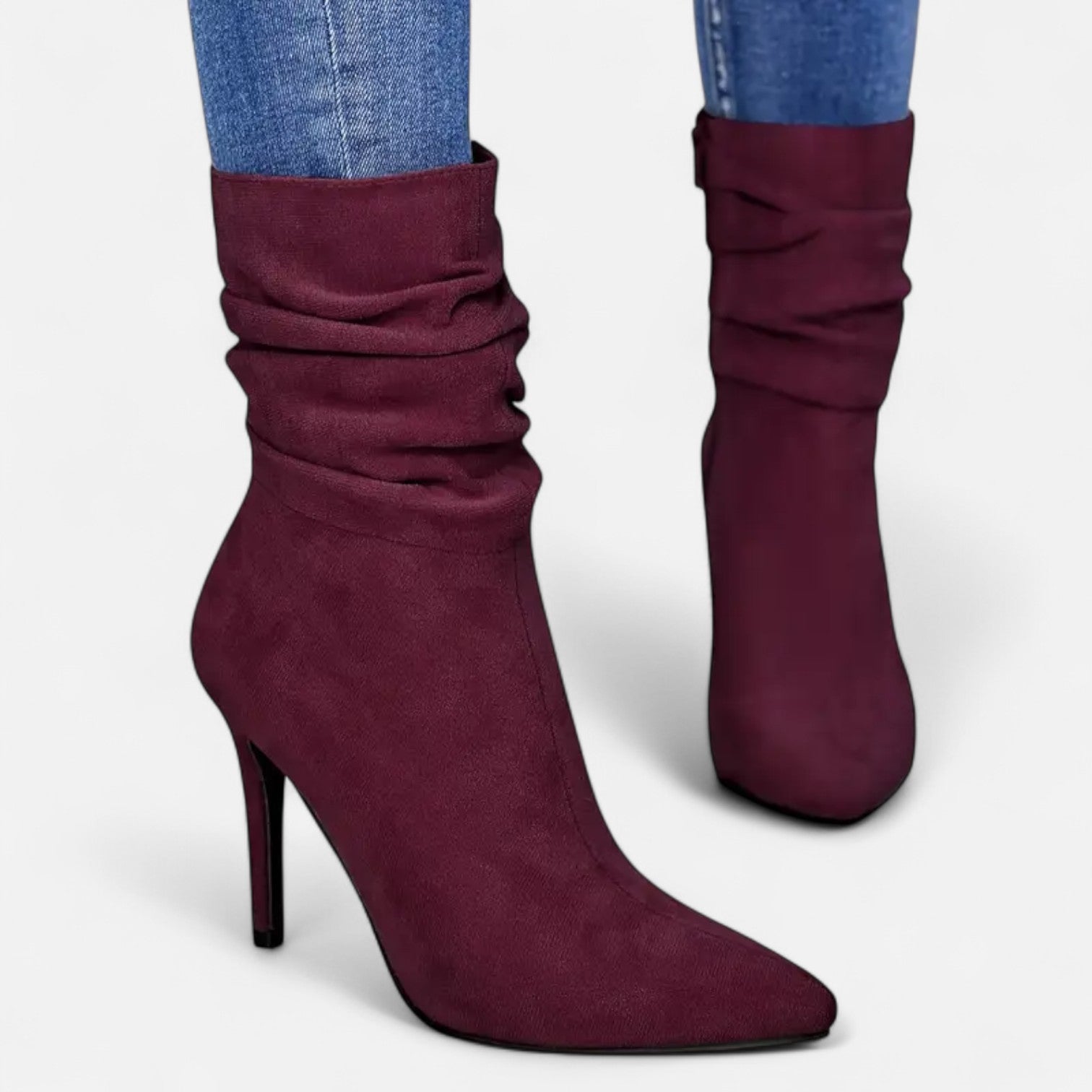 RAVERNO | Women’s Pointed Toe Heeled Boots – Grace Sculpted Elegance