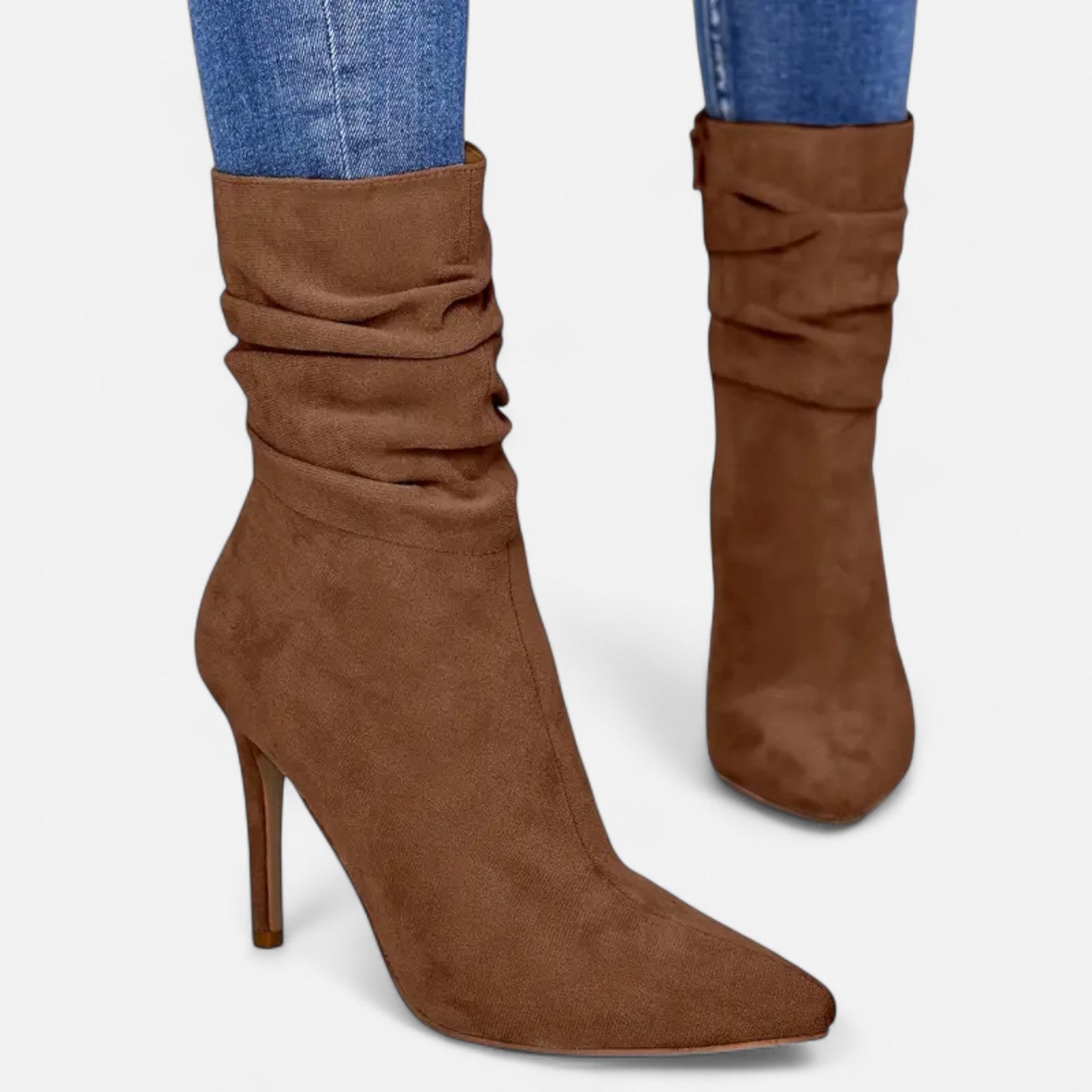 RAVERNO | Women’s Pointed Toe Heeled Boots – Grace Sculpted Elegance